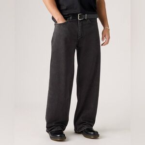 Black distressed wide leg jeans size 31x27